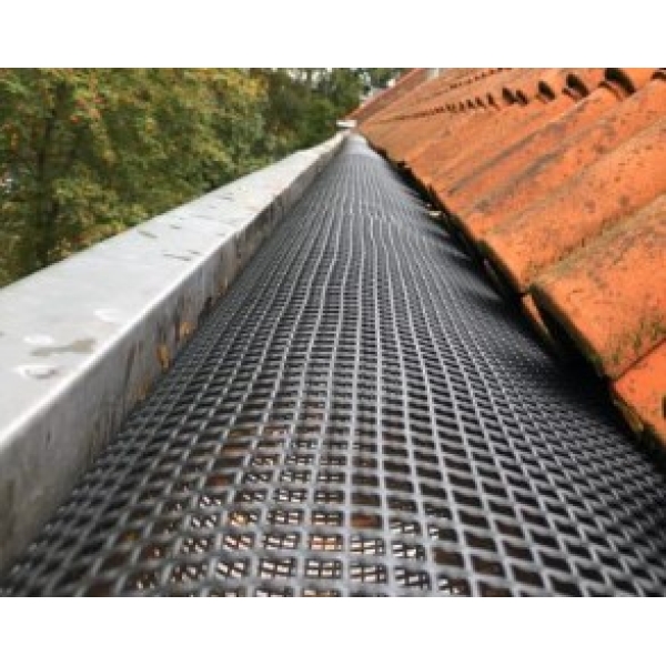 Bladvanger of gootdrain in dakgoot