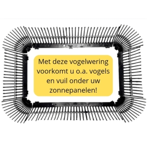 Vogelwering voor onder zonnepanelen