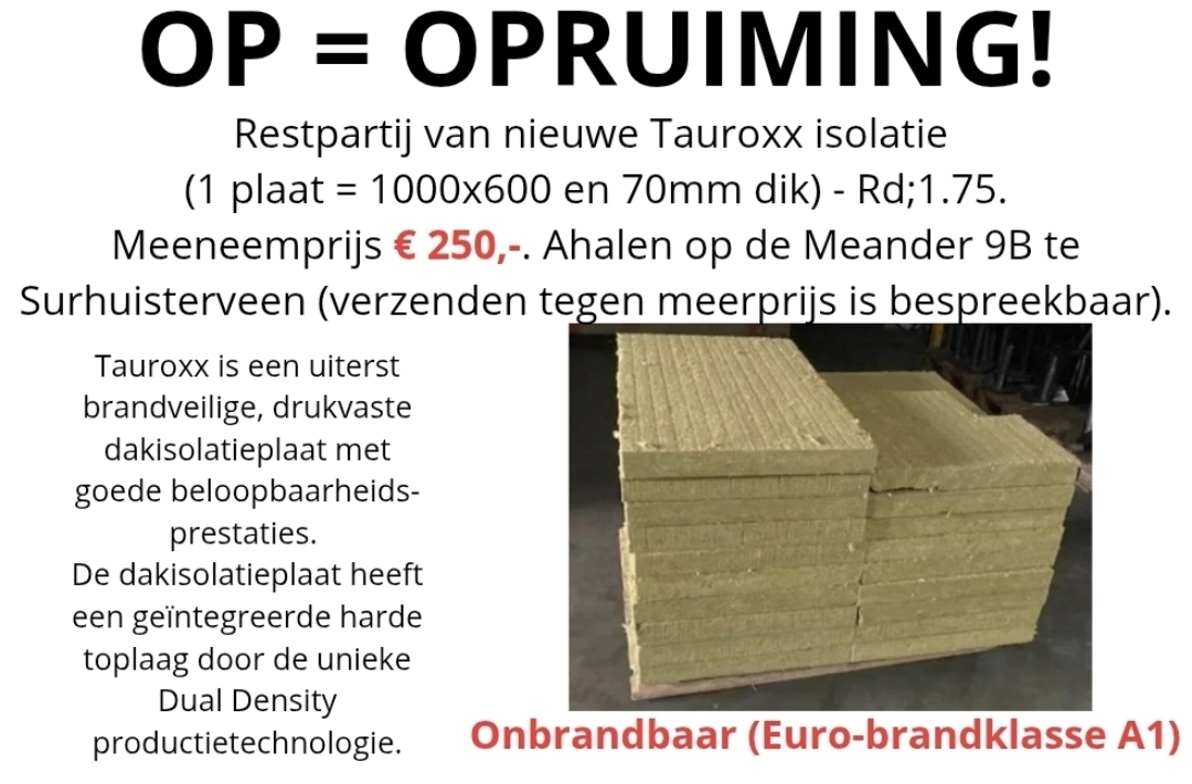 Tauroxx isolatie steenwol